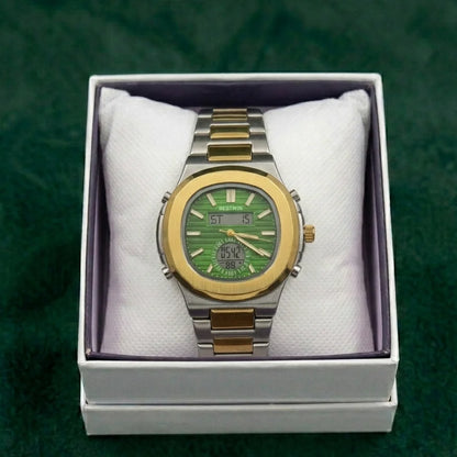 Bestwin Chrono Digital Elite – Two-Tone Gold Silver Edition