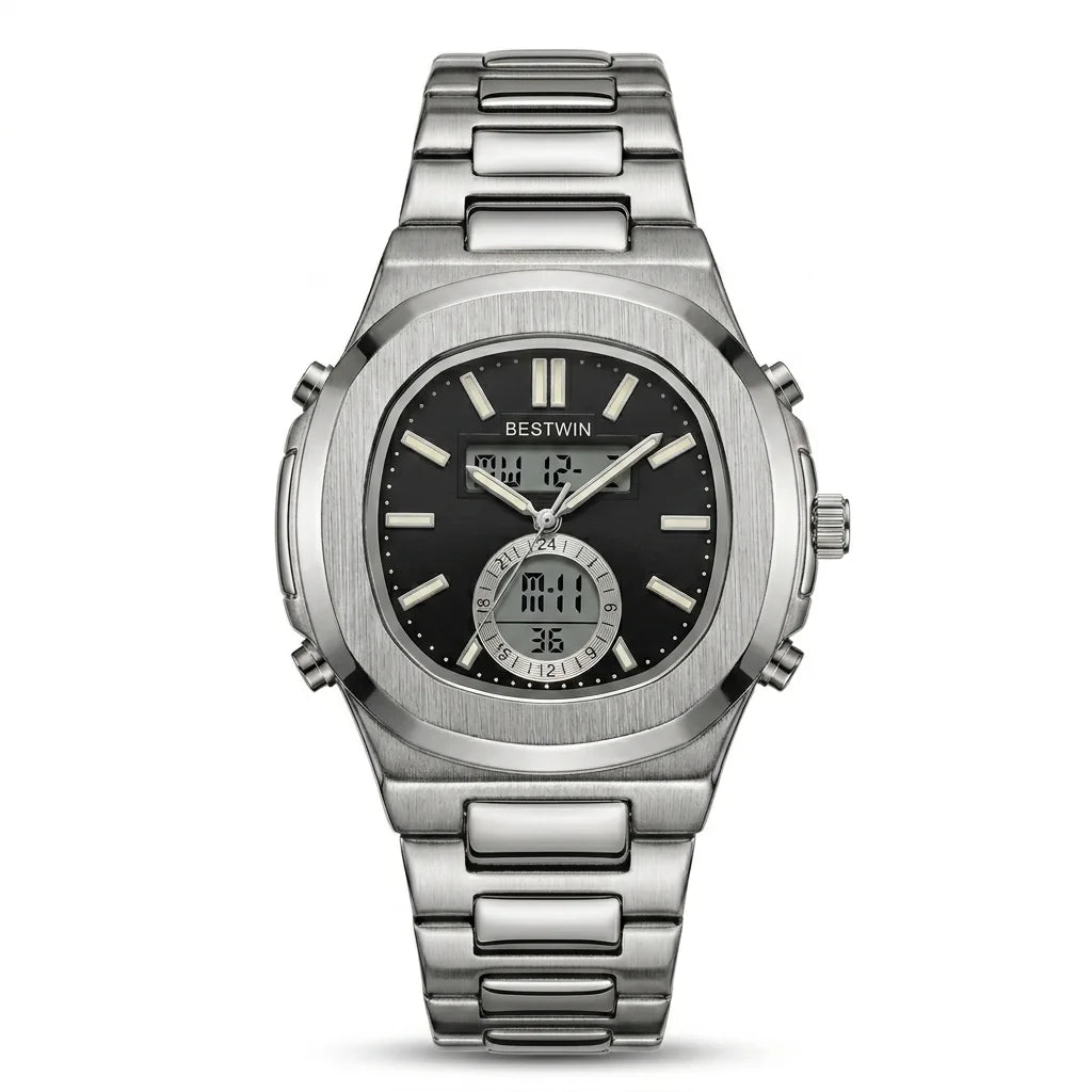 Bestwin Chrono Digital Elite – Silver Steel Edition