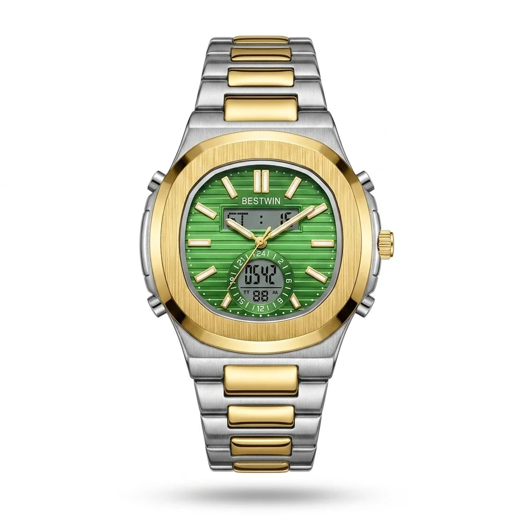 Bestwin Chrono Digital Elite – Two-Tone Gold Silver Edition