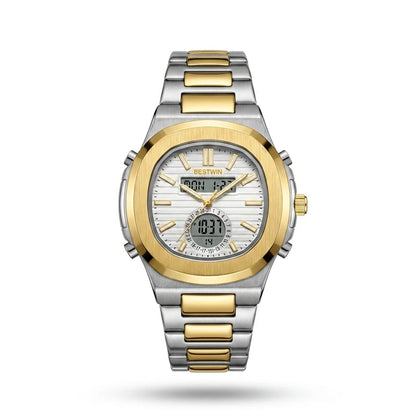 Bestwin Chrono Digital Elite – Two-Tone Gold Silver Edition