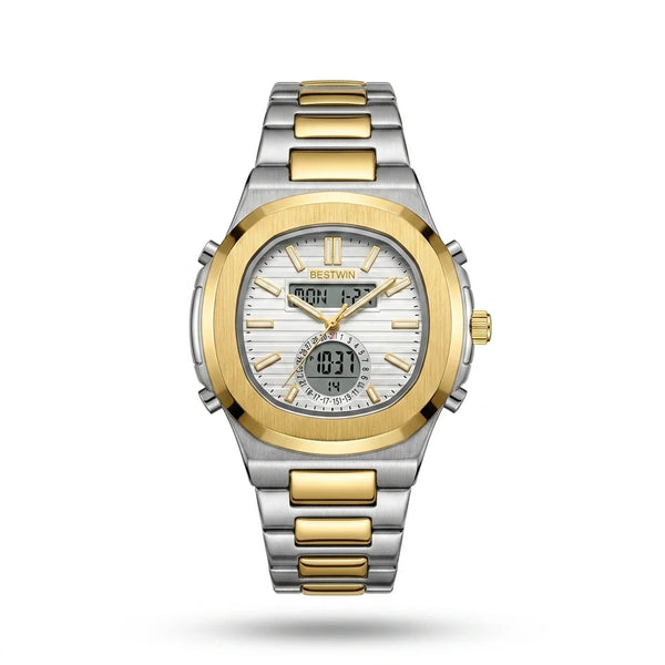 Bestwin Chrono Digital Elite – Two-Tone Gold Silver Edition