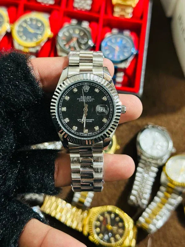 🖤 Black Lover – Rolex Watch| Waterproof | Stainless Steel | Prime Tick