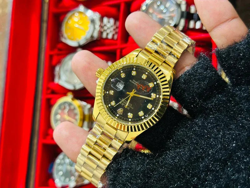 🖤 Black Lover – Rolex Watch| Waterproof | Stainless Steel | Prime Tick