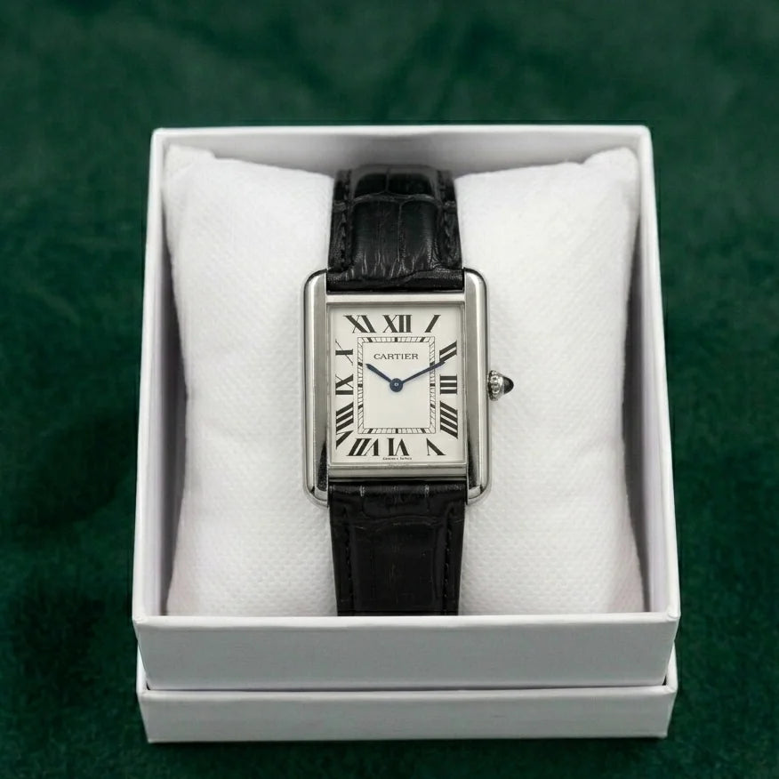 Vintage Square Black Edition– Leather Strap Men's Watch