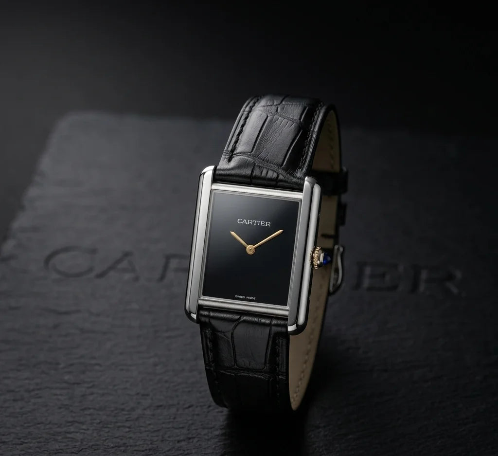 Heritage Silver Noir Black Edition– Leather Strap Men's Watch