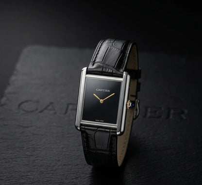Heritage Silver Noir Black Edition– Leather Strap Men's Watch