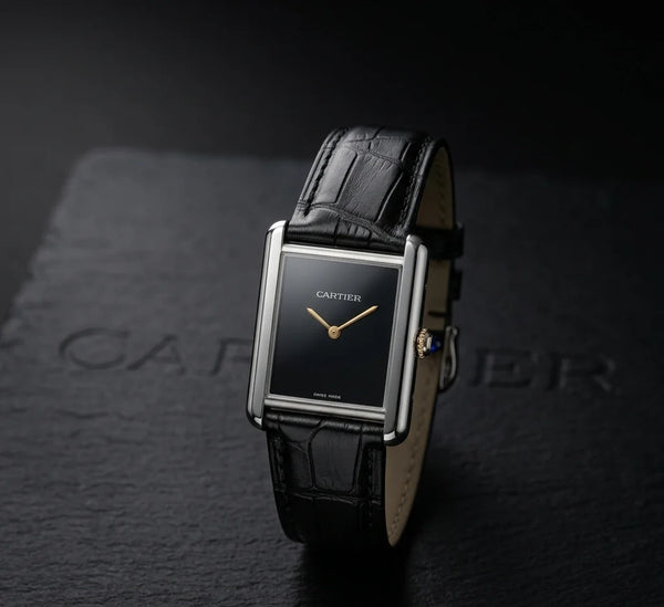 Heritage Silver Noir Black Edition– Leather Strap Men's Watch