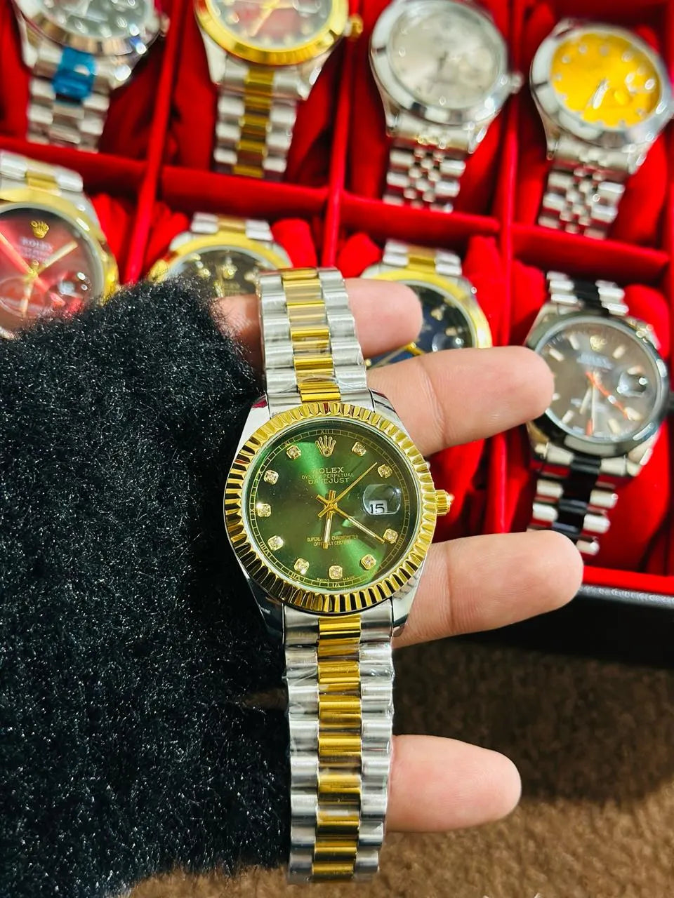 💚 Green Lover – Rolex Watch | Waterproof | Stainless Steel | Prime Tick