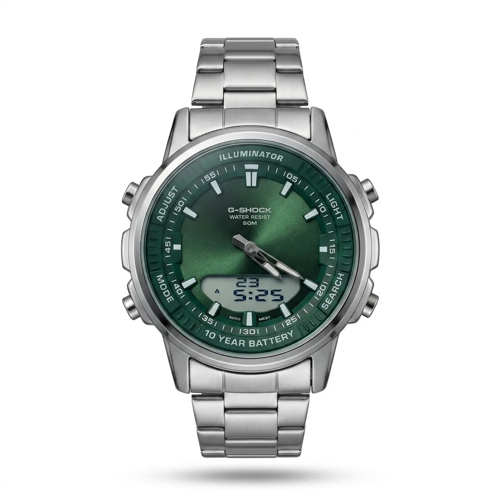 Urban Chrono Shock Digital Elite – Silver Steel Green Dial Edition