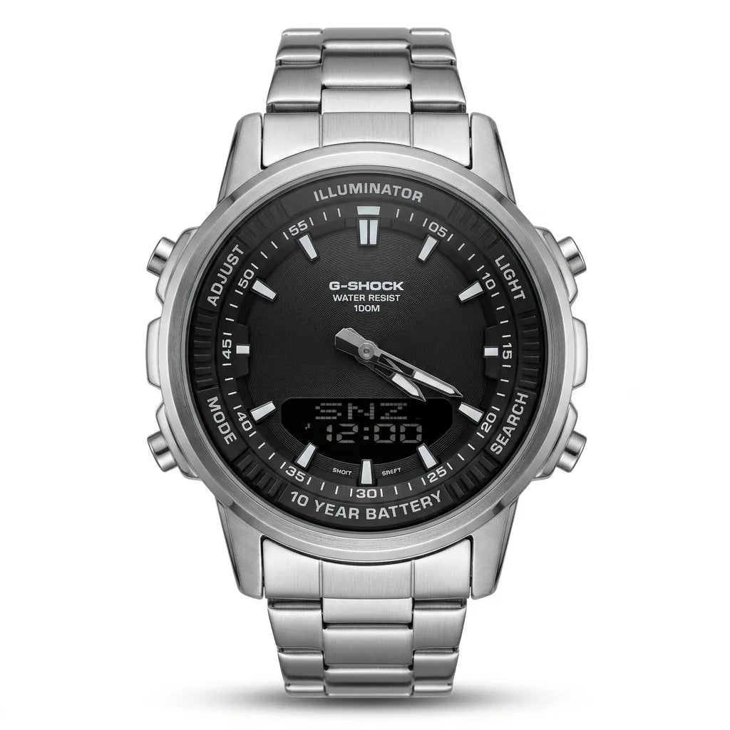 Urban Chrono Shock Digital Elite – Silver Steel Edition