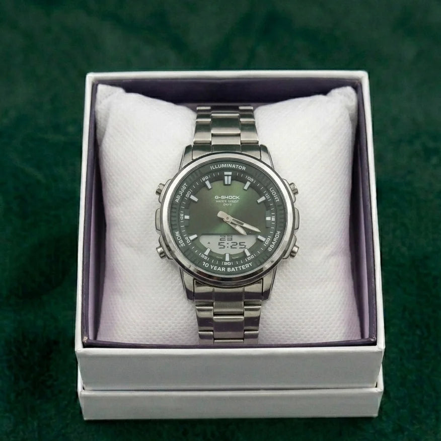 Urban Chrono Shock Digital Elite – Silver Steel Green Dial Edition