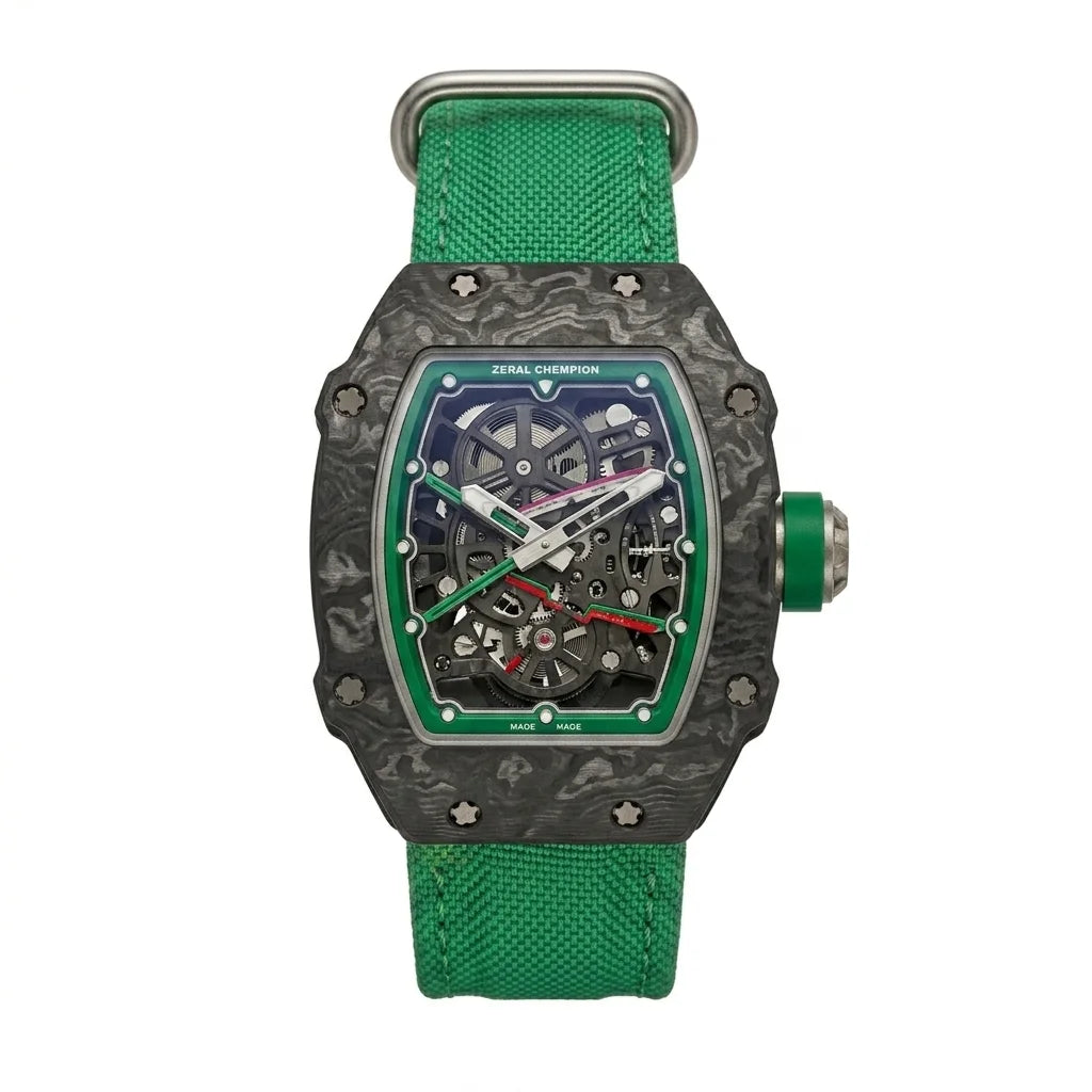 Phantom Carbon Green Automatic Watch – Men’s Edition