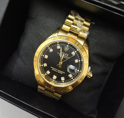 🖤 Gold + Black Dial | Waterproof | Stainless Steel | Prime Tick