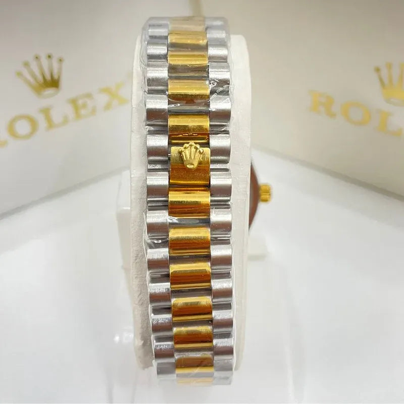 🖤 Gold & Silver + Black Dial | Stainless Steel | Waterproof | Prime Tick