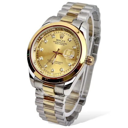 🌟Gold & Silver + Gold Dial | Stainless Steel | Waterproof |Prime Tick