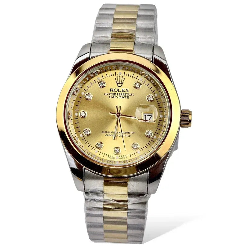 🌟Gold & Silver + Gold Dial | Stainless Steel | Waterproof |Prime Tick