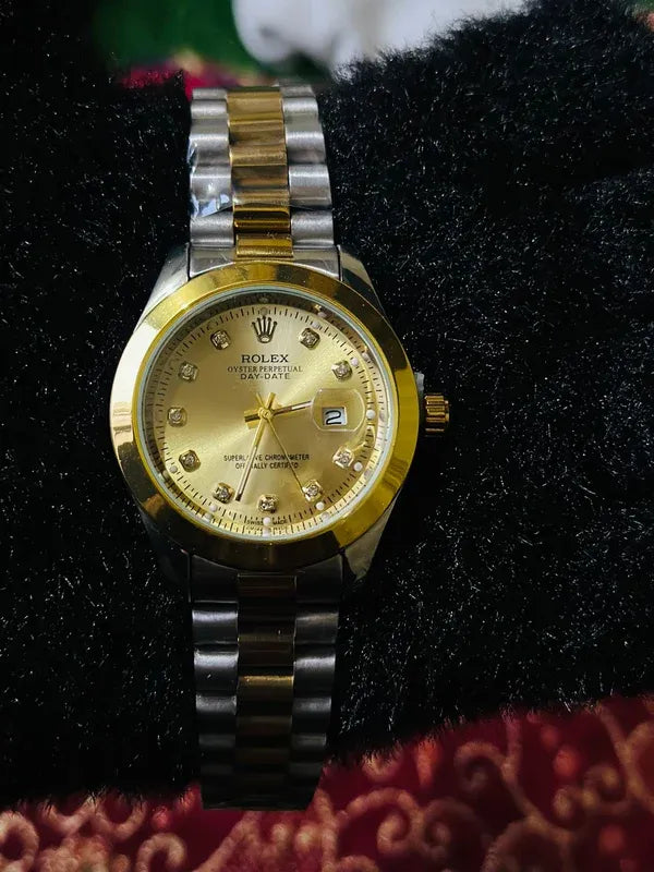 🌟Gold & Silver + Gold Dial | Stainless Steel | Waterproof |Prime Tick