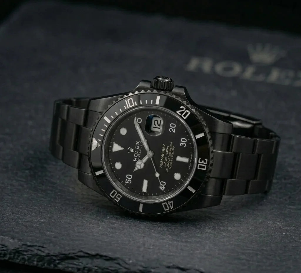 Rolex Twin Time – Black Men's Watch