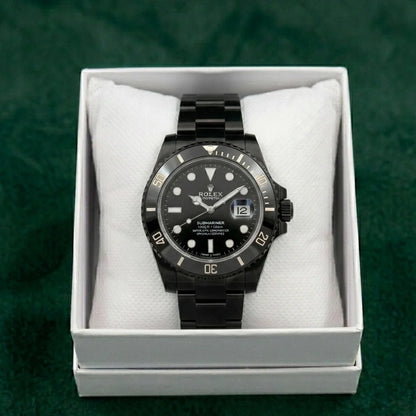 Rolex Twin Time – Black Men's Watch