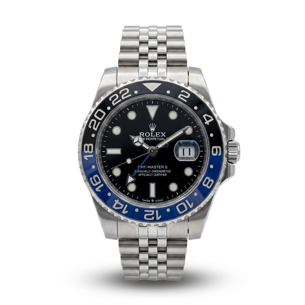 Rolex Sapphire Twin Time – Silver Men's Watch